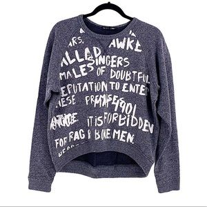 Rag & Bone Jean Long Sleeve Graffiti Sweater